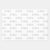 Moderne chique zwarte strepen Vrolijke foto Kerstm Inpakpapier Vel (Voorkant 2)