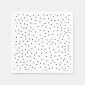 Moderne chique zwarte waterverf schattige polka do servet (Voorkant)