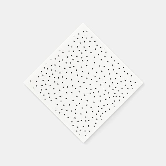 Moderne chique zwarte waterverf schattige polka do servet (Hoek)