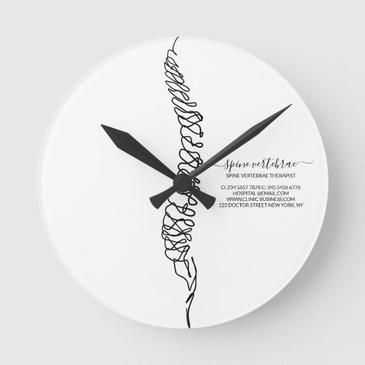 Moderne Chiropractische Chiropratiker Professional Ronde Klok (Voorkant)