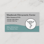 Moderne Chiropractor Kantoor Visitekaartjes (Voorkant)