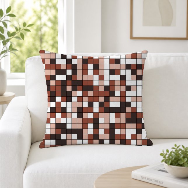 Moderne Choco Geometrisch Patroon Kussen (Creator heeft geüpload)