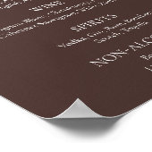 Moderne Chocolade Bruine Trouw Bar Poster (Hoek)