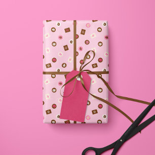 Moderne Chocoladebonbons - Inpakpapier - Roze
