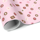 Moderne Chocoladebonbons - Inpakpapier - Roze (Rol Hoek)