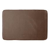 Moderne Chocoladebruine Effen Kleur Badmat (Voorkant)