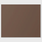 Moderne Chocoladebruine Effen Kleur Cadeaupapier (Vlak)