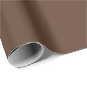 Moderne Chocoladebruine Effen Kleur Cadeaupapier (Rol Hoek)
