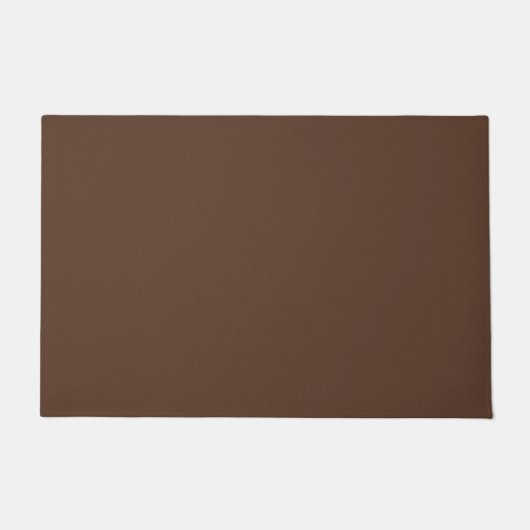 Moderne Chocoladebruine Effen Kleur Deurmat (Voorkant)