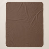 Moderne Chocoladebruine Effen Kleur Sherpa Deken (Voorkant)