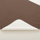 Moderne Chocoladebruine Effen Kleur Sherpa Deken (3/4)