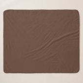 Moderne Chocoladebruine Effen Kleur Sherpa Deken (Voorkant (horizontaal))