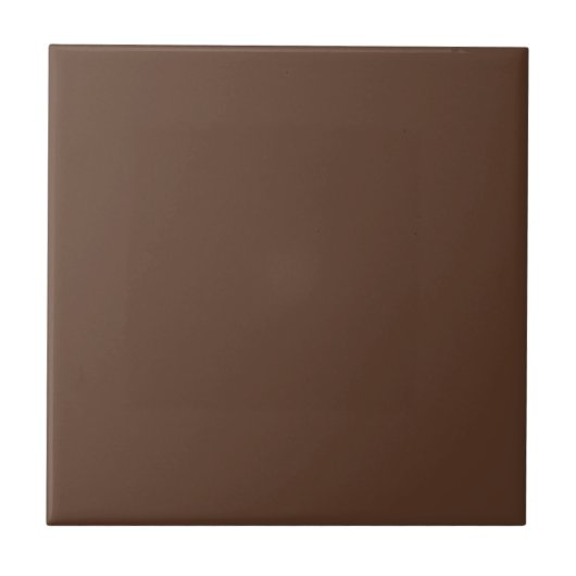 Moderne Chocoladebruine Effen Kleur Tegeltje (Voorkant)