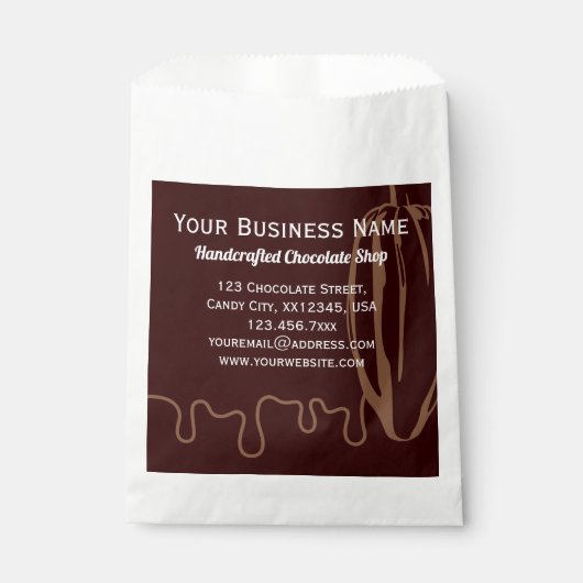 Moderne Chocolatier Chocolade Winkel Verpakkings P Bedankzakje (Voorkant)