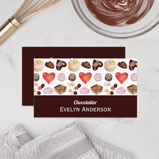 Moderne Chocolatier Chocolade Winkel Visitekaartje
