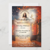 Moderne Christelijke begrafenisdienst Kaart (Voorkant)