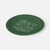 Moderne Christelijke Bijbel Verse Groene Afstudere Papieren Bordje (Gekanteld)