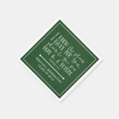 Moderne Christelijke Bijbel Verse Groene Afstudere Servet (Hoek)