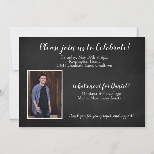 Moderne Christelijke Bijbelversie Afstuderen Foto Kaart (Achterkant)