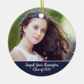 Moderne Christelijke Bijbelversie Afstuderen Foto Keramisch Ornament (Voorkant)