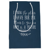 Moderne Christelijke Bijbelverzen Typografie Medium Cadeauzakje (Voorkant)