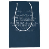 Moderne Christelijke Bijbelverzen Typografie Medium Cadeauzakje (Voorkant)