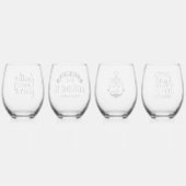 Moderne Christelijke geloofsnoteringen Wijnglas Zonder Voet (Achterkant)