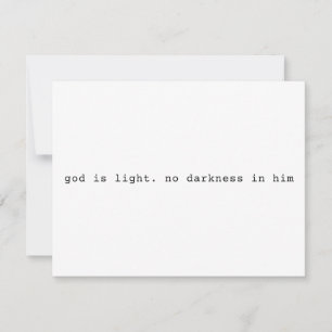 Moderne christelijke "God is Licht" uitnodiging