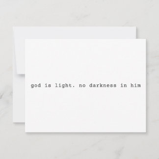 Moderne christelijke "God is Licht" uitnodiging