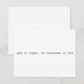 Moderne christelijke "God is Licht" uitnodiging (Voorkant / Achterkant)