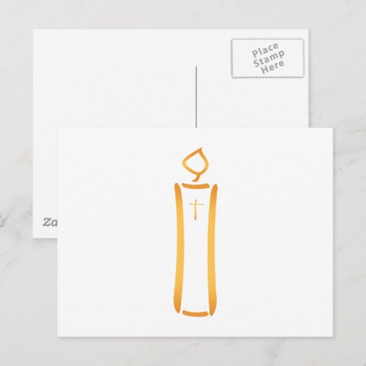 Moderne Christelijke kaars Briefkaart (Voorkant / Achterkant)