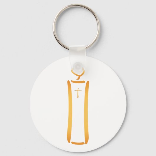Moderne Christelijke kaars Sleutelhanger (Voorkant)