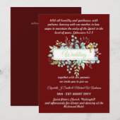 Moderne Christelijke Katholieke Trouwuitnodiging (Voorkant / Achterkant)