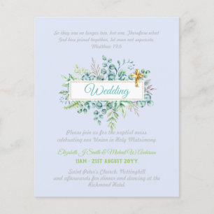 Moderne Christelijke Katholieke Trouwuitnodiging