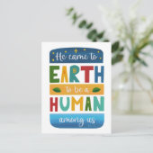 Moderne Christelijke kerst in religie John 1 14 Briefkaart (Staand voorkant)