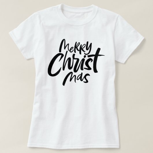 Moderne Christelijke Kerstmis Lettering Religious T-shirt (Design voorkant)