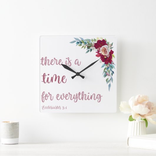 Moderne Christelijke klok | Prediker 3:1 (Huis)