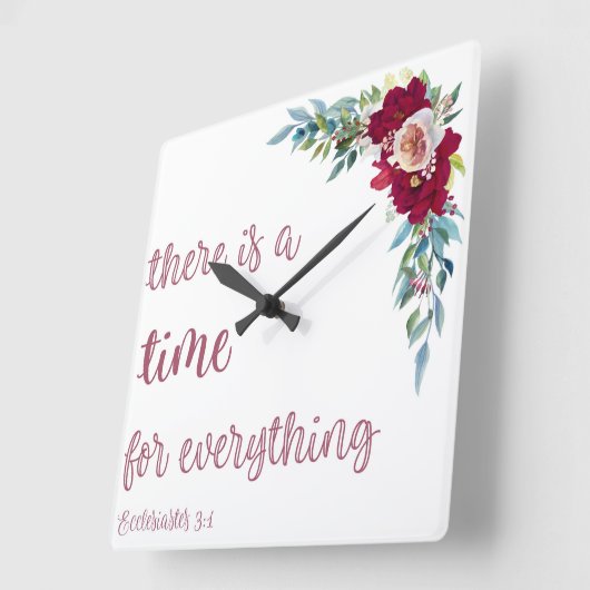 Moderne Christelijke klok | Prediker 3:1 (Hoek)