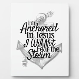 Moderne Christelijke kustankerplaats Fotoplaat