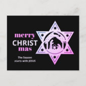 Moderne Christelijke Nativiteit CHRISTmas Feestdagenkaart (Voorkant)