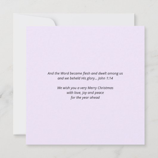 Moderne Christelijke Nativiteit CHRISTmas Kaart (Achterkant)