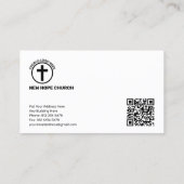 Moderne Christelijke Pastor Cross Cloudscape QR-co Visitekaartje (Achterkant)