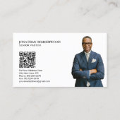 Moderne Christelijke Pastor Cross Cloudscape QR-co Visitekaartje (Achterkant)