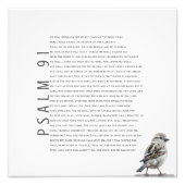 Moderne Christelijke psalm 91 Stomme Little Bird Foto Afdruk (Voorkant)