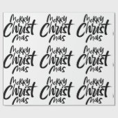 Moderne Christelijke Religieuze Kerstbelettering Cadeaupapier (Vlak)