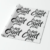 Moderne Christelijke Religieuze Kerstbelettering Cadeaupapier (Uitgerold)