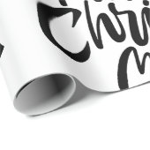 Moderne Christelijke Religieuze Kerstbelettering Cadeaupapier (Rol Hoek)