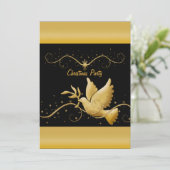 Moderne Christelijke sjabloon met gouden kerstmis Kaart (Staand voorkant)