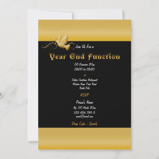 Moderne Christelijke sjabloon met gouden kerstmis Kaart (Achterkant)