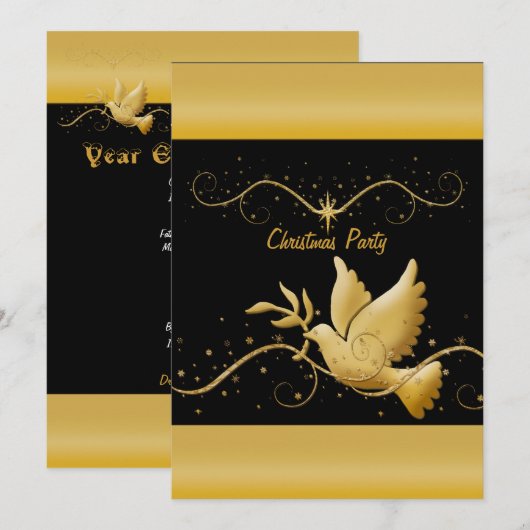 Moderne Christelijke sjabloon met gouden kerstmis Kaart (Voorkant / Achterkant)